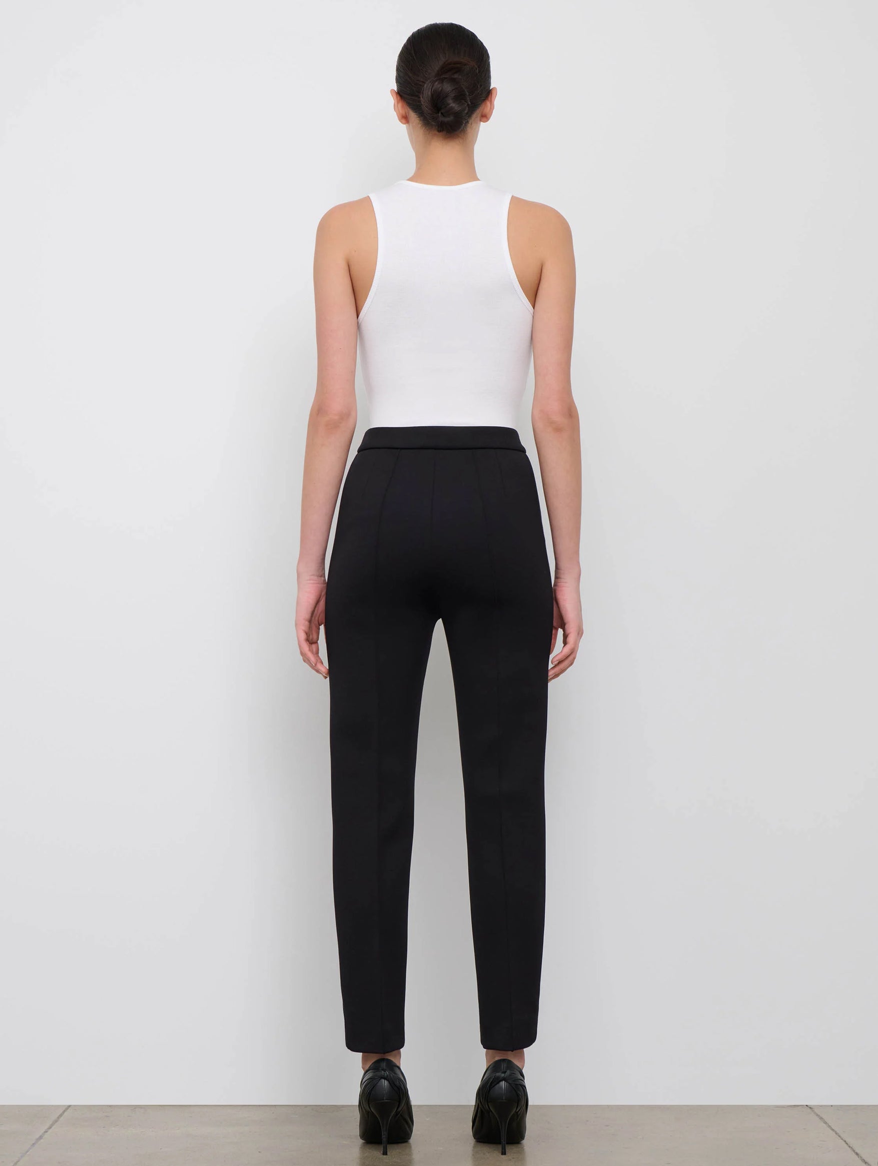 Bonded Slim Trouser in Black