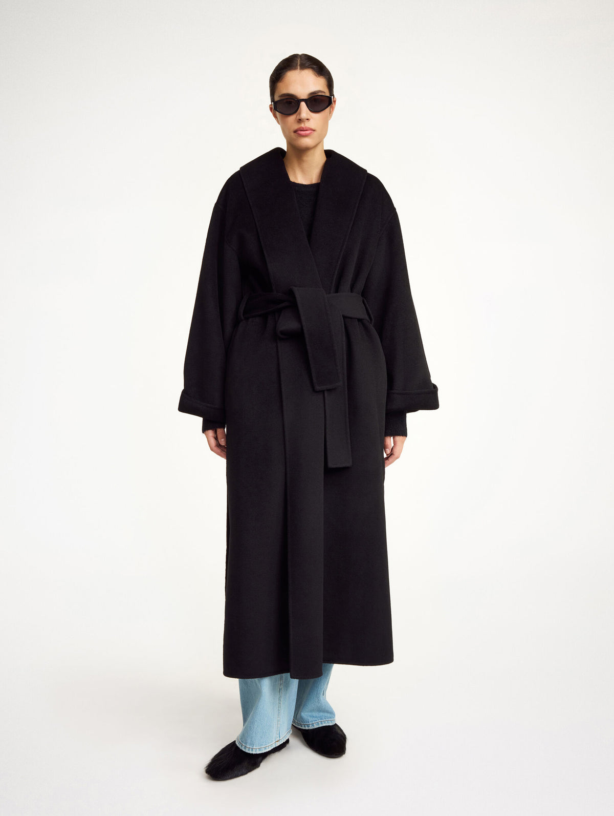 Trullem Wool Coat in Black