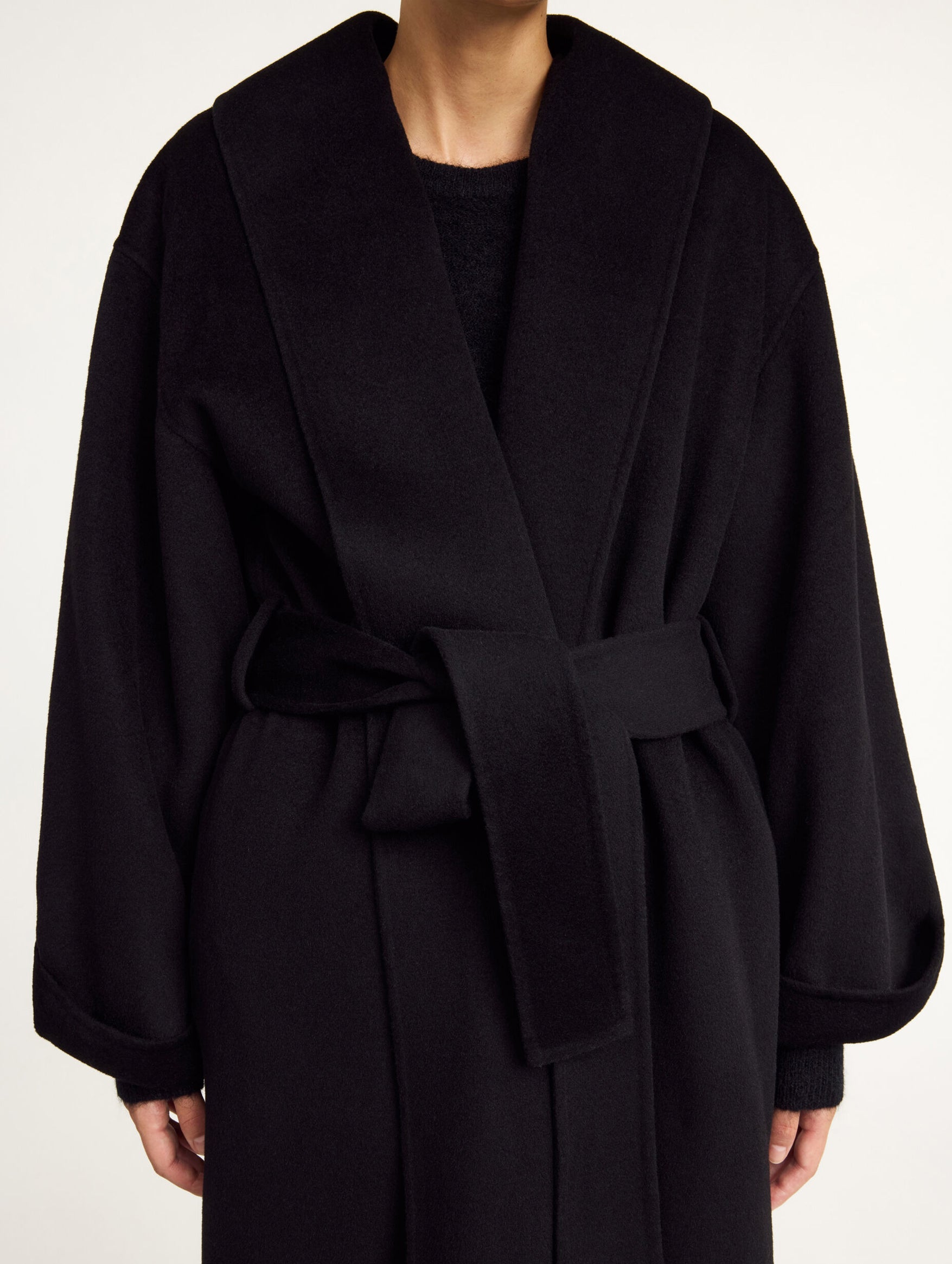 Trullem Wool Coat in Black