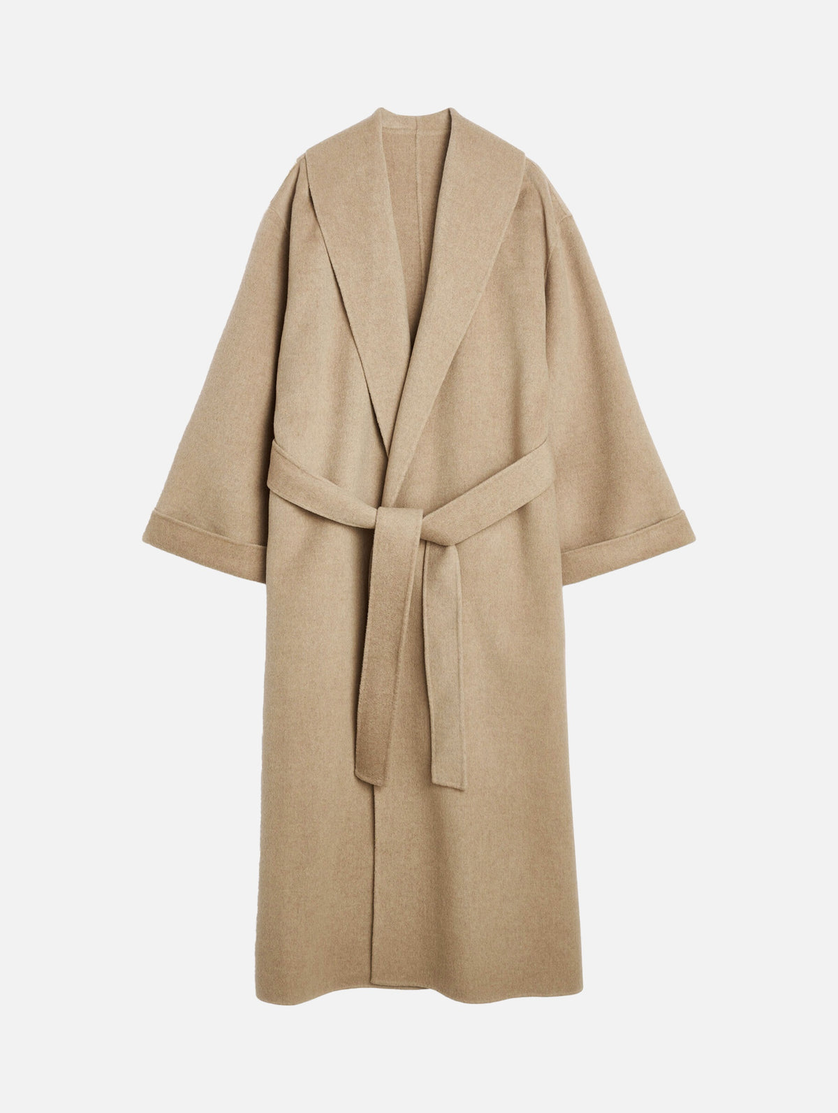 Trullem Wool Coat in Grey Brown