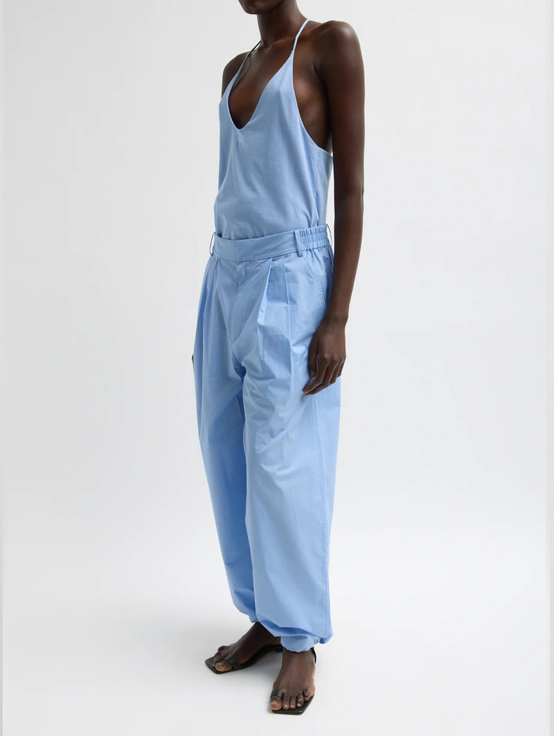 Vintage Cotton Wide Leg Cargo Pant in Blue