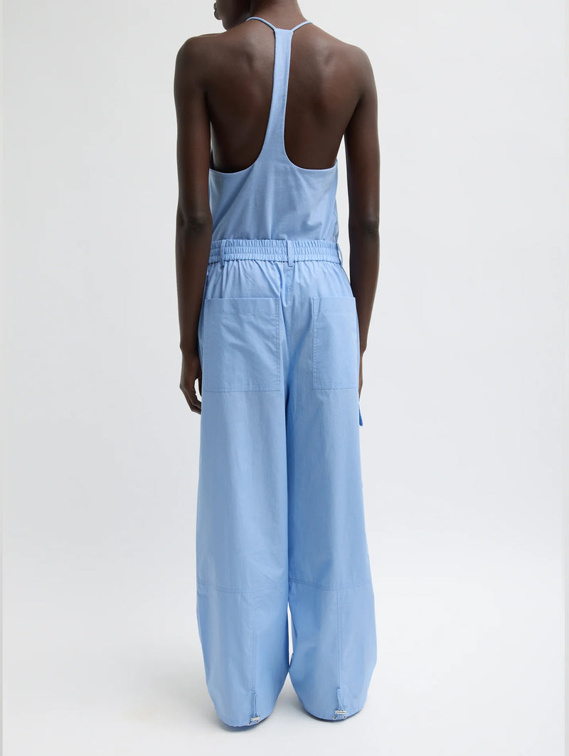 Vintage Cotton Wide Leg Cargo Pant in Blue