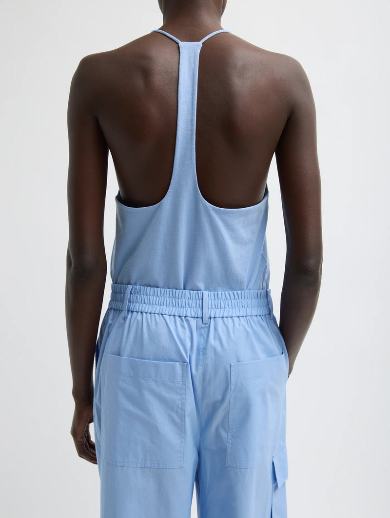 Vintage Cotton Wide Leg Cargo Pant in Blue