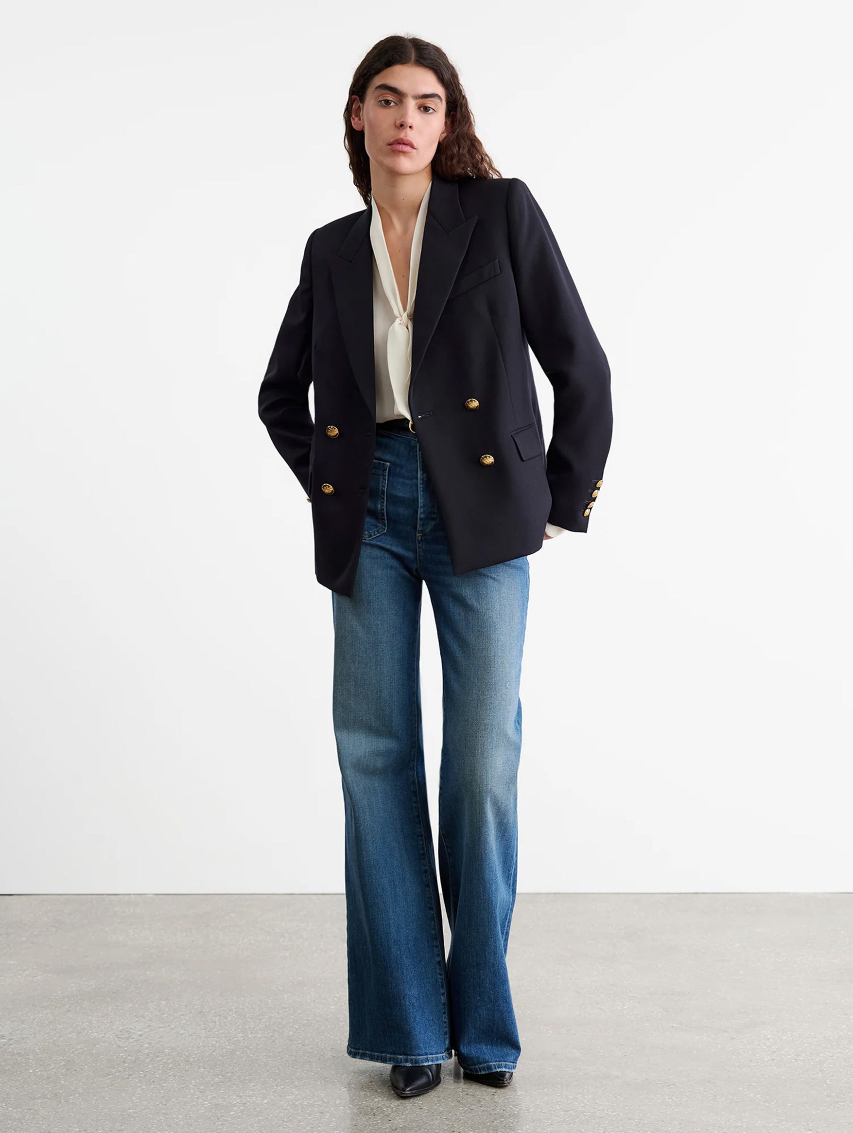 Veda Wool Jacket in Midnight