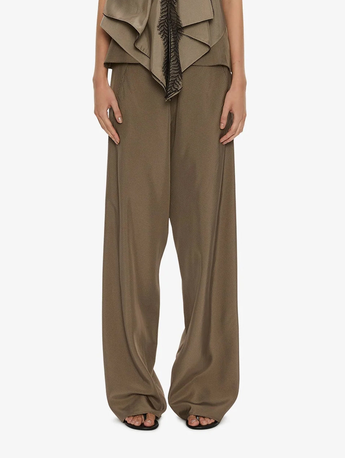 Vera Bias Trouser in Light Umber