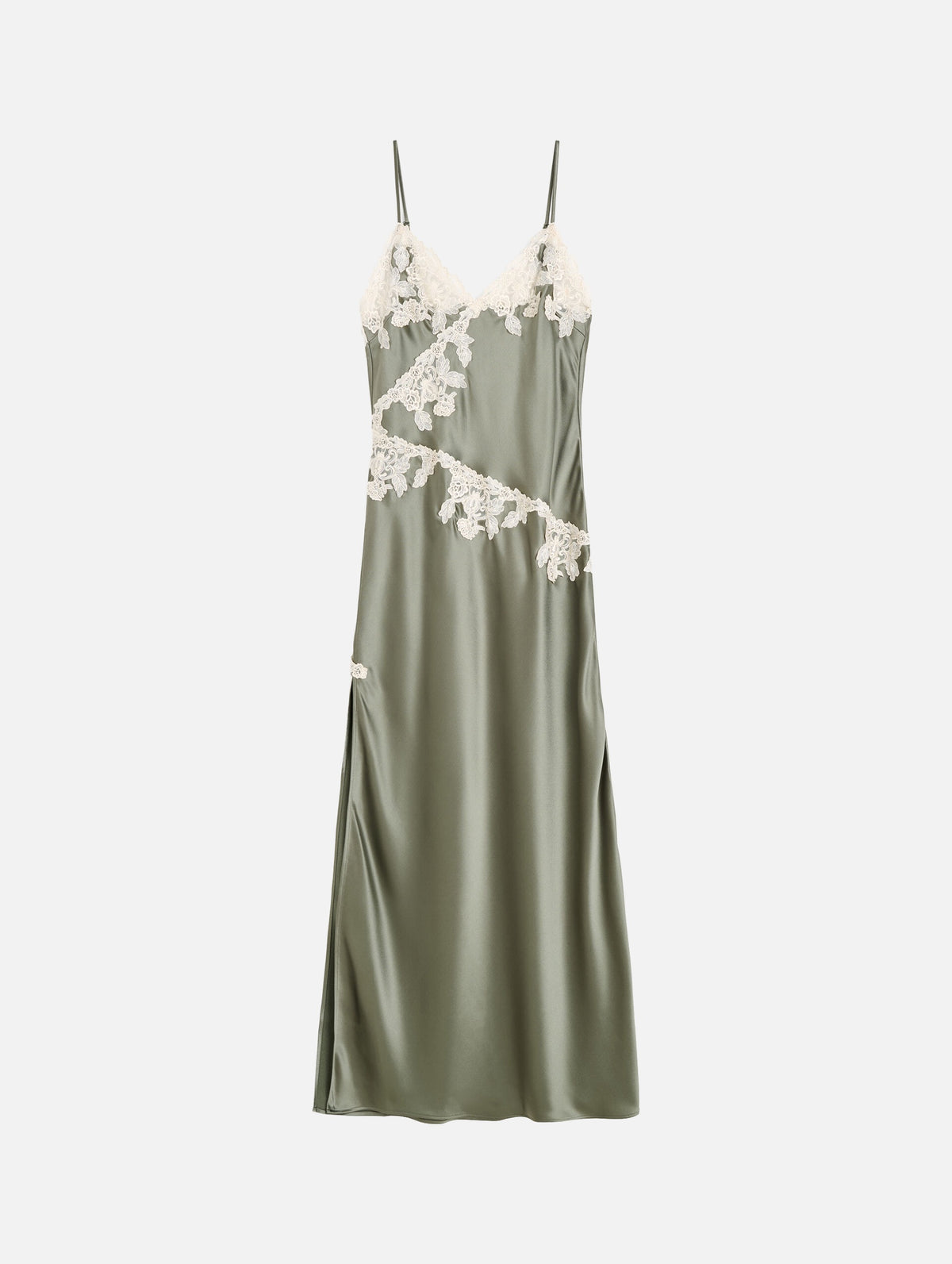 Vera Satin Maxi Dress in Deep Lichen Green Muse Boutique Vera Satin Maxi Dress in Deep Lichen Green Muse Boutique