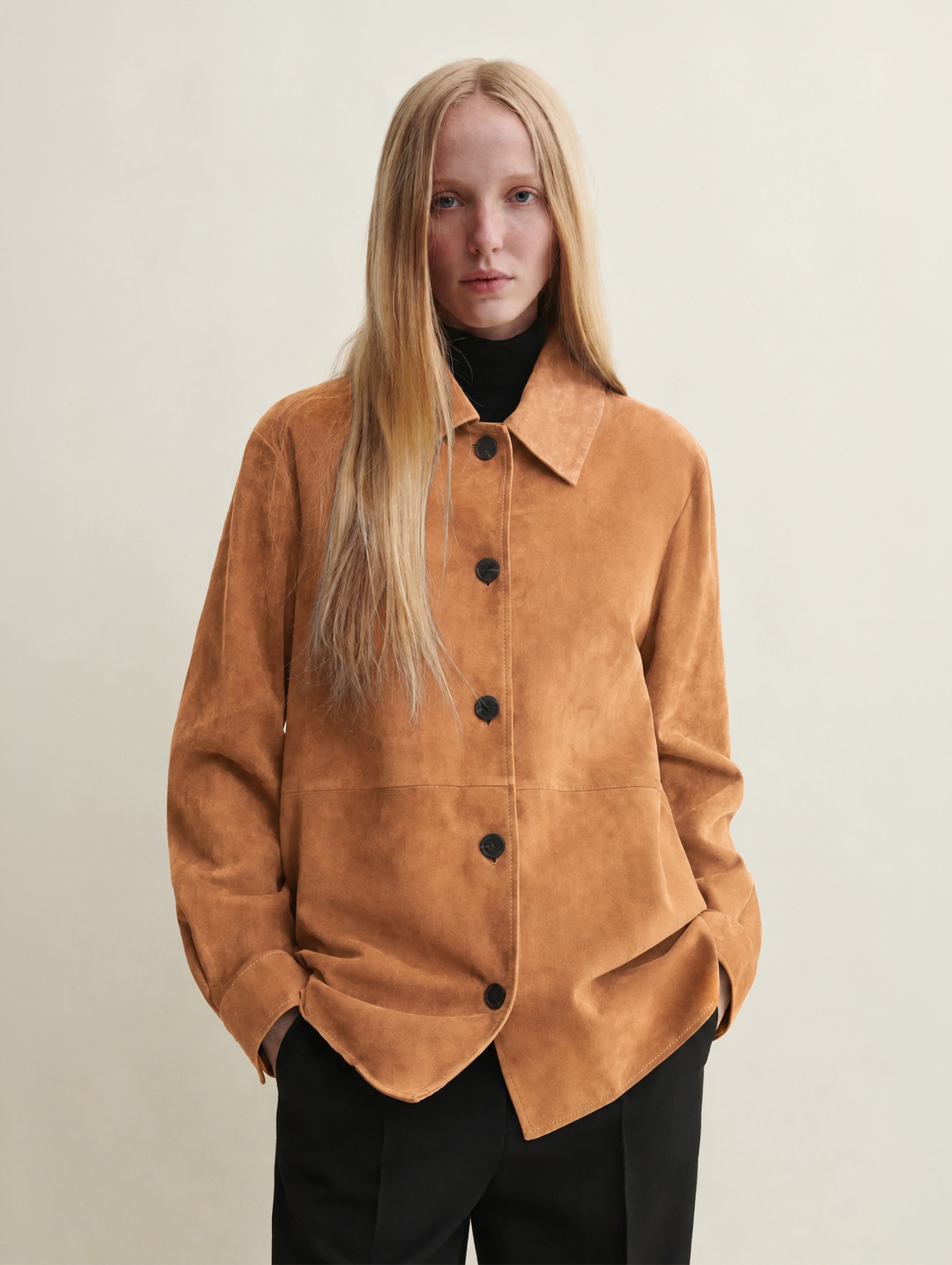 Vicky Suede Jacket in Ocre