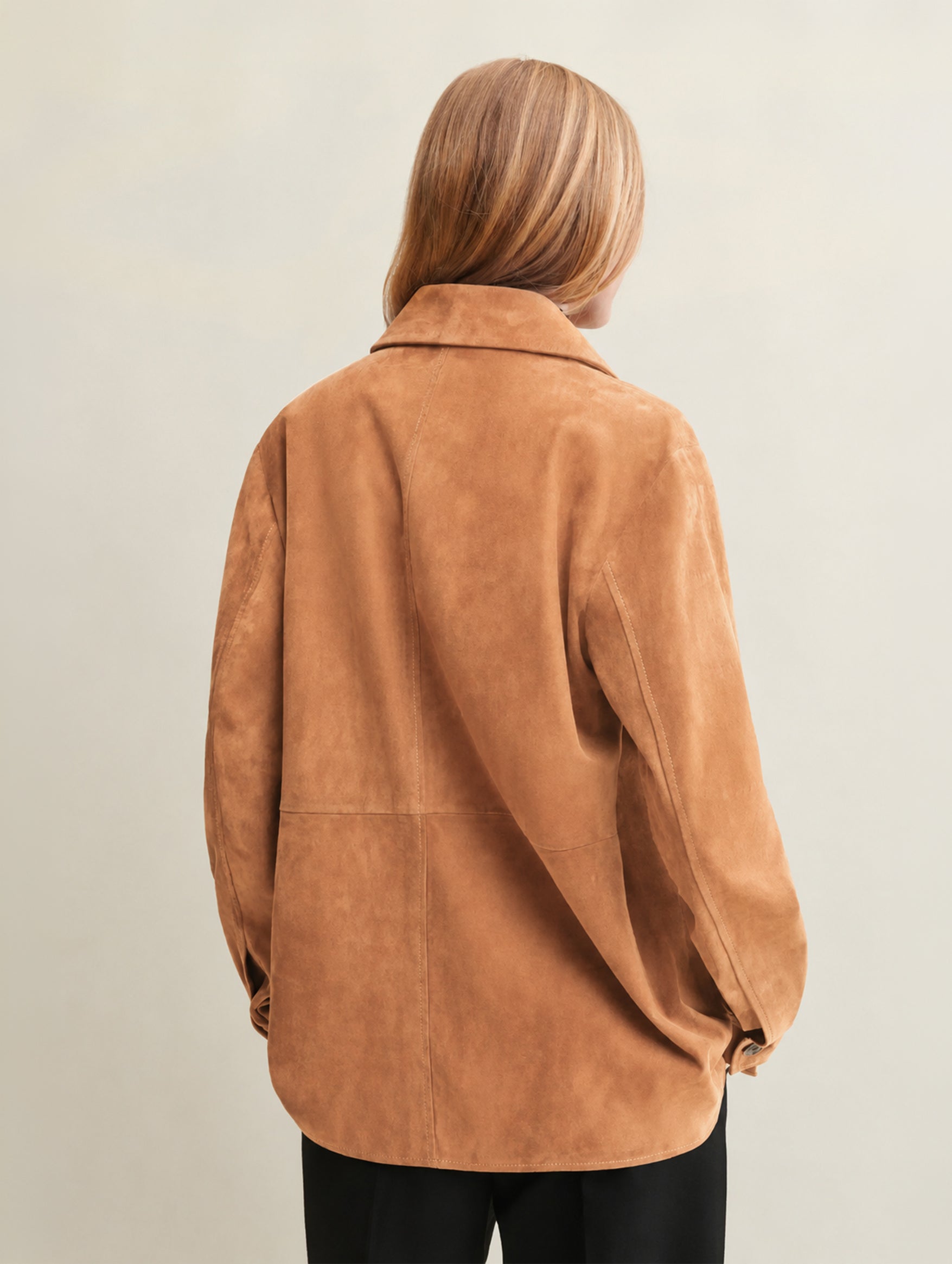 Vicky Suede Jacket in Ocre