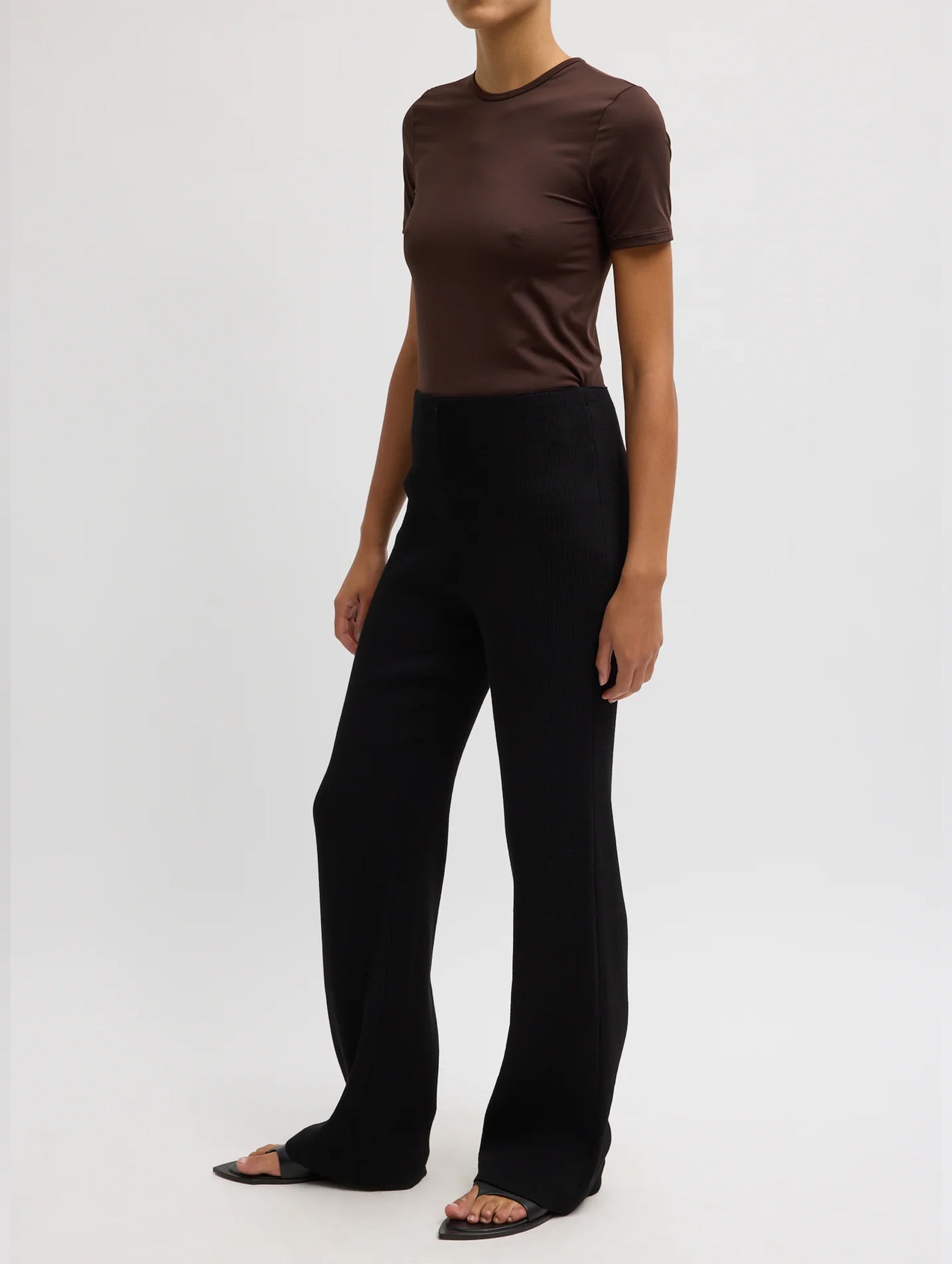 Viscose Plisse Corbit Pant in Black