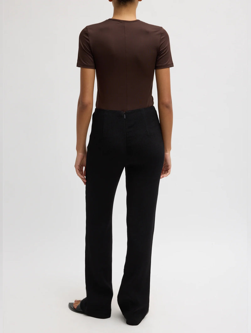Viscose Plisse Corbit Pant in Black