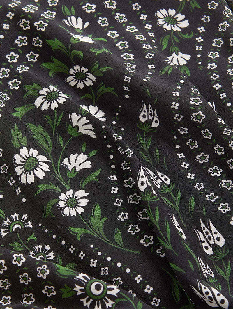 Viviana Silk Dress in Black Multi