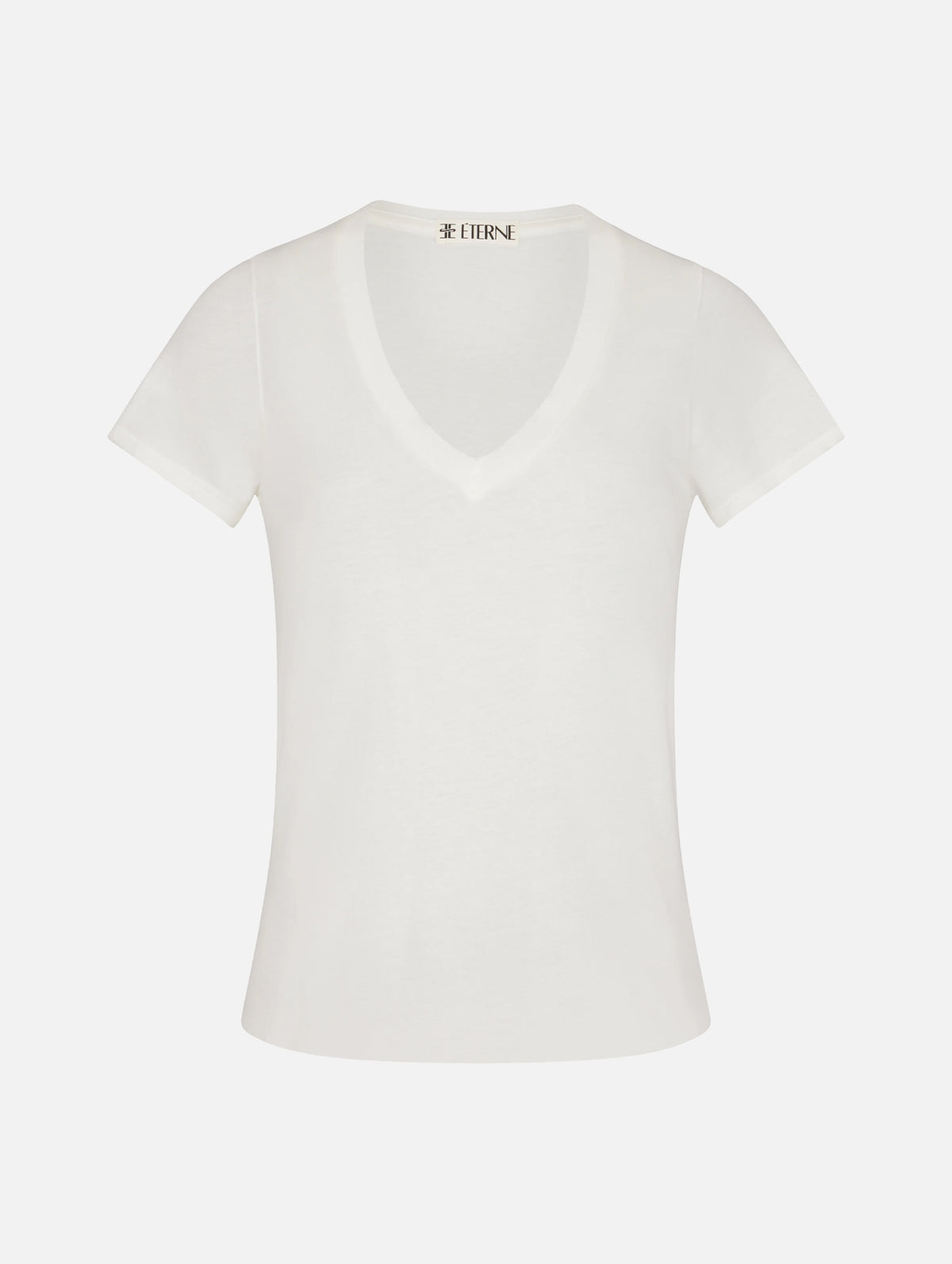 V-Neck T-Shirt in Ivory