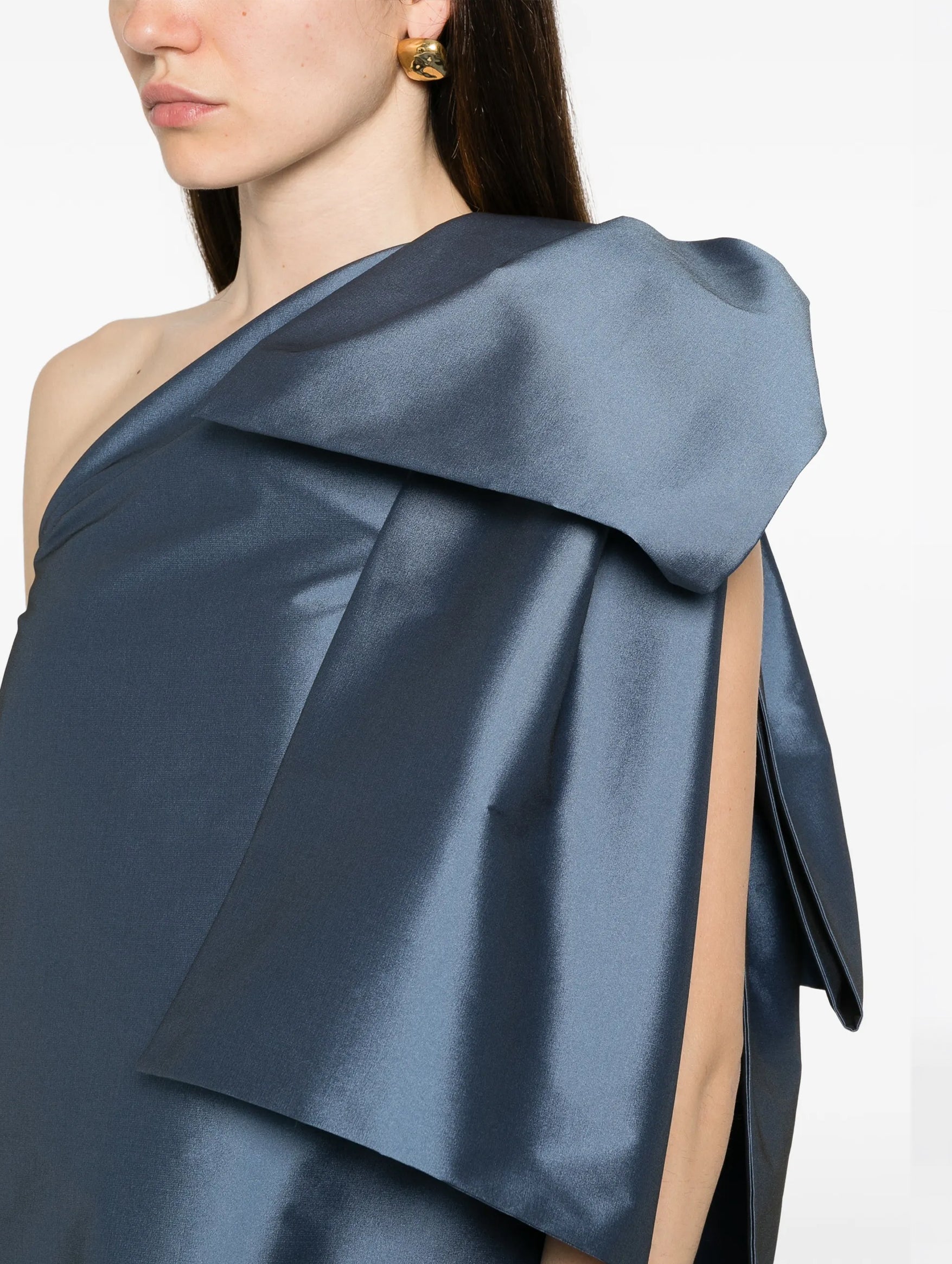 Winnette Short Dress in Mid Blue