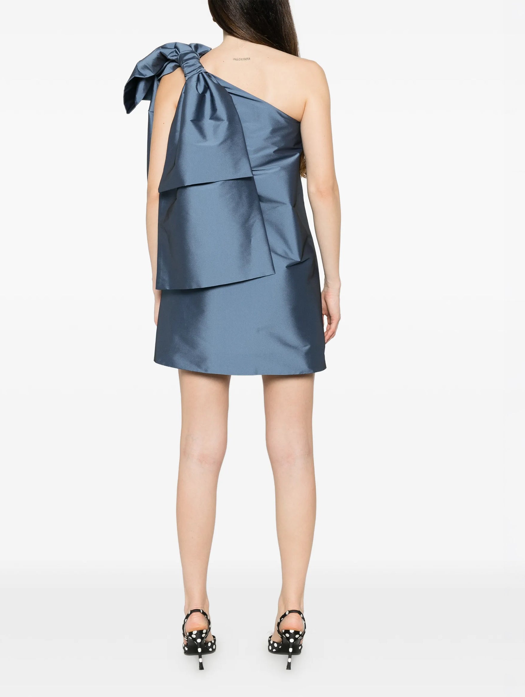 Winnette Short Dress in Mid Blue