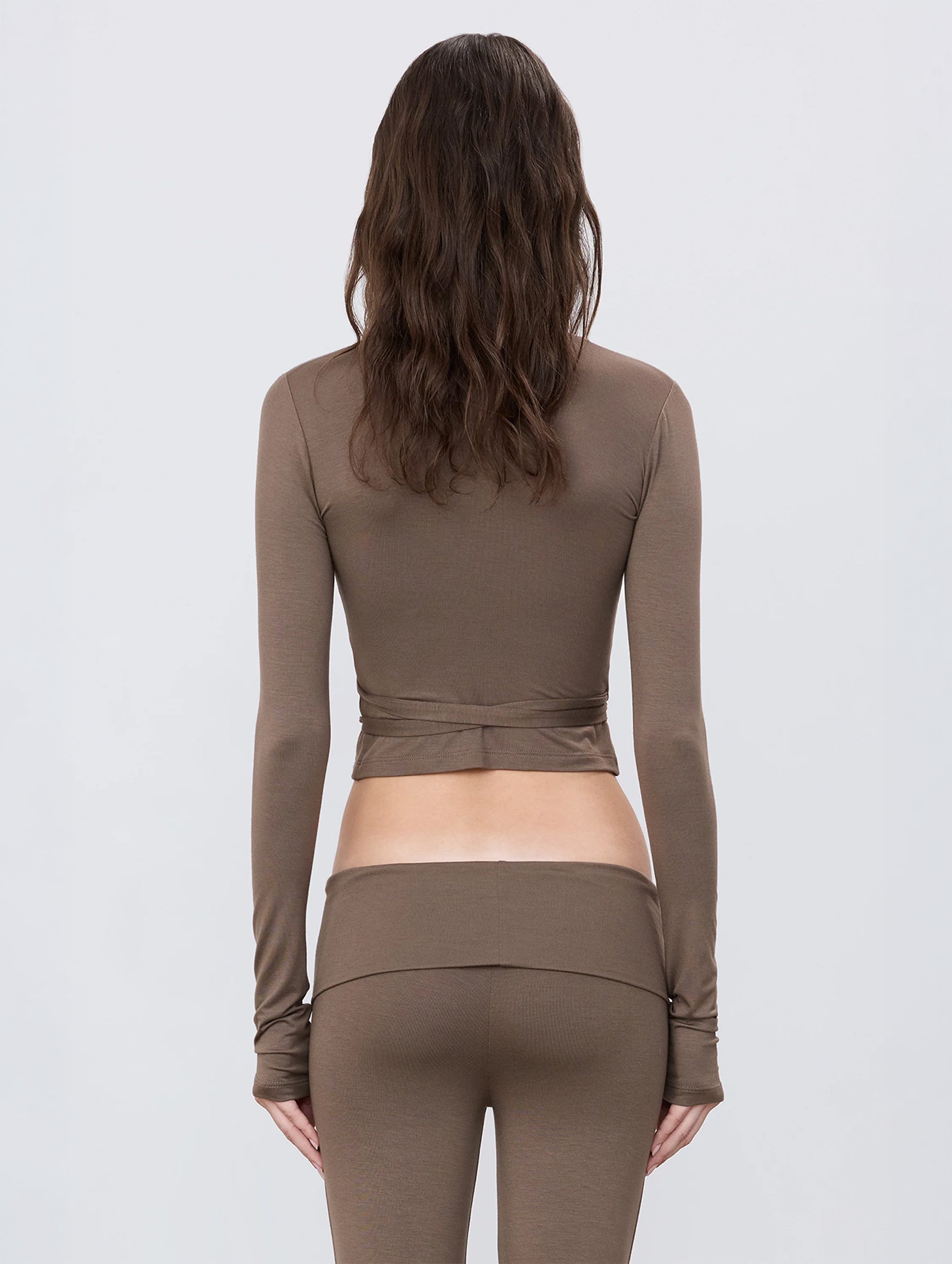 Wrap Top in Mushroom