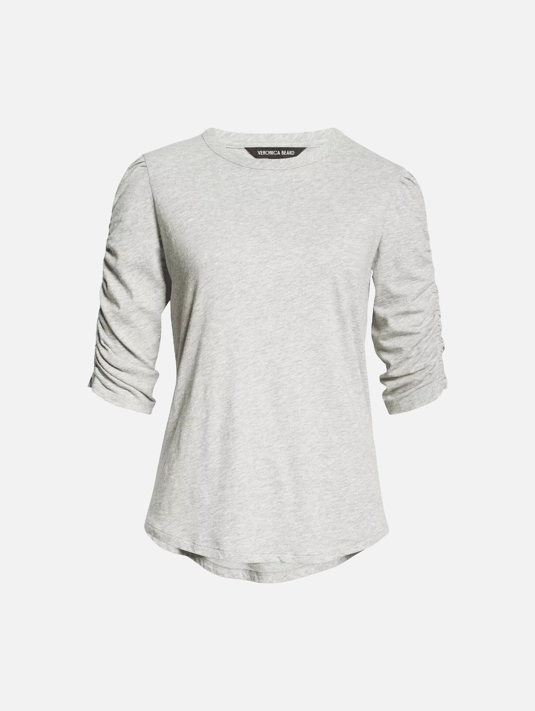 Waldorf Ruched Sleeve Top in Grey