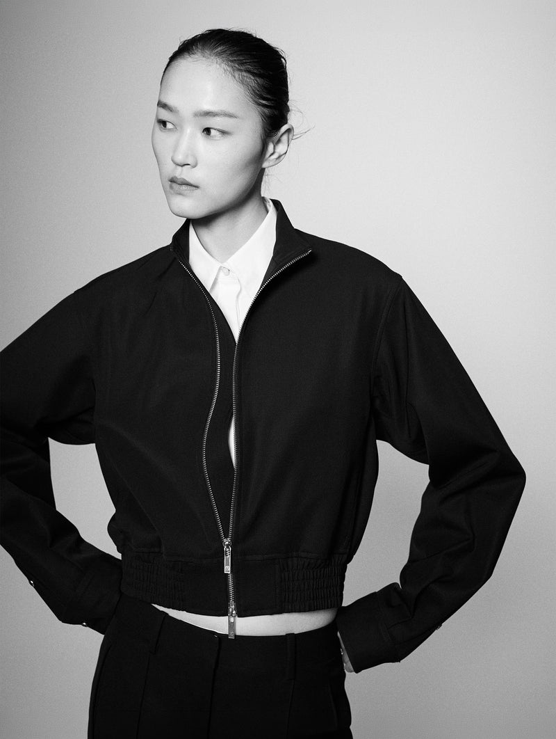 Wardrobe Shirt Bomber in Black