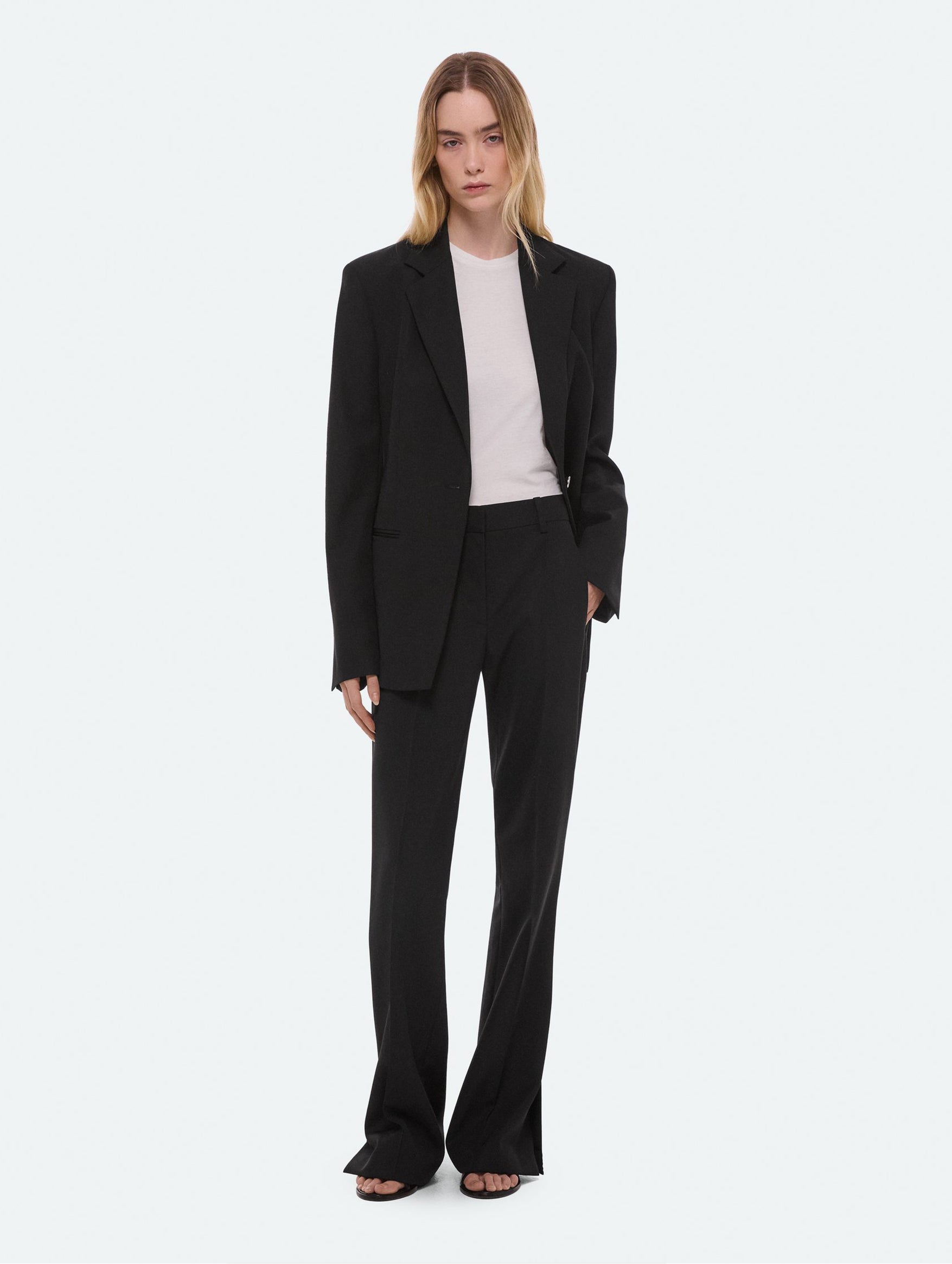 Wardrobe Vented Trousers in Black