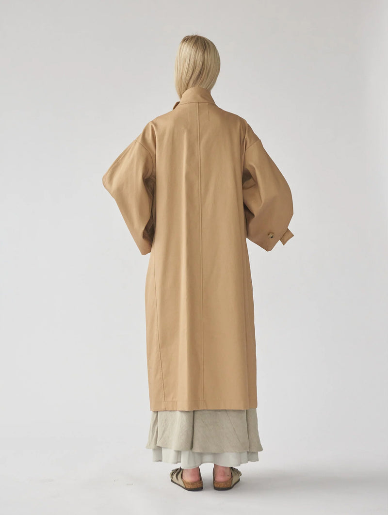 Water Resistant Trench Coat in Beige
