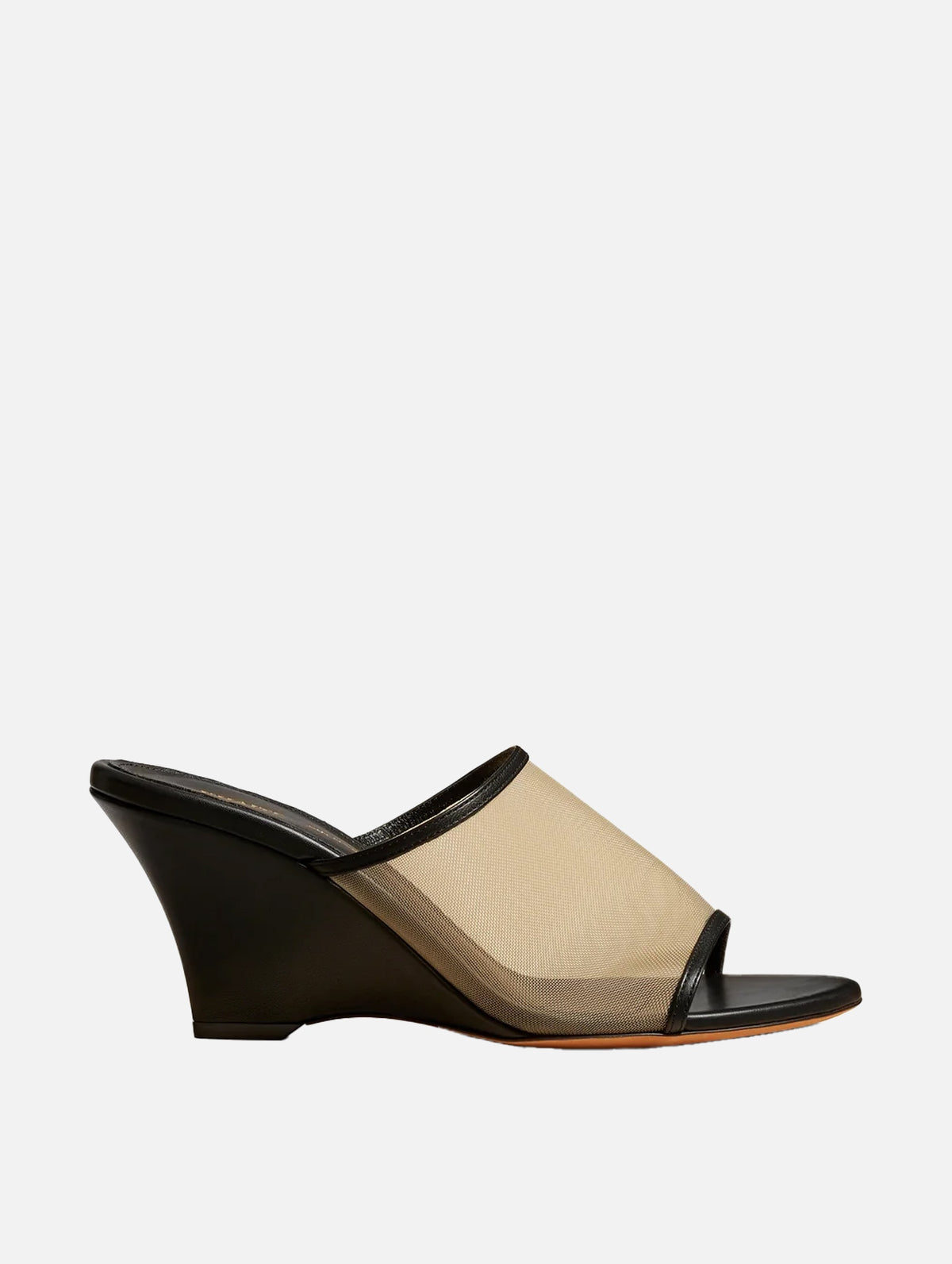 Marion Wedge Mule Sandal in Black Nude