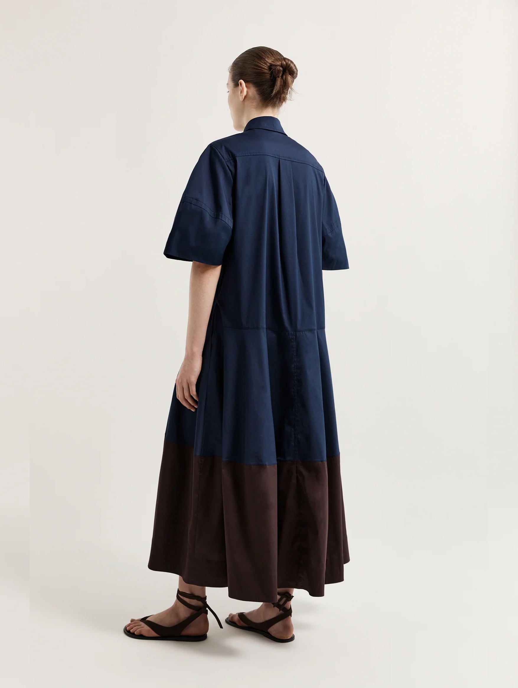 Wendy Shirt Dress in Navy