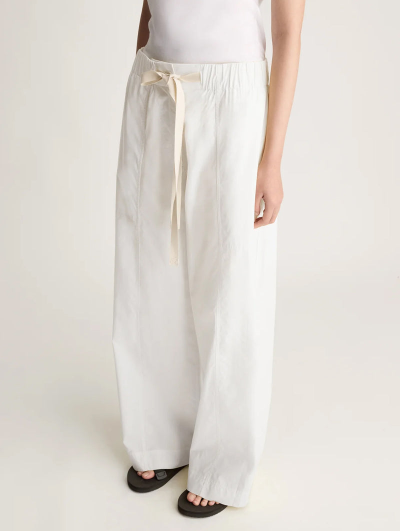 LM Poplin Wide Leg Pant in Natural