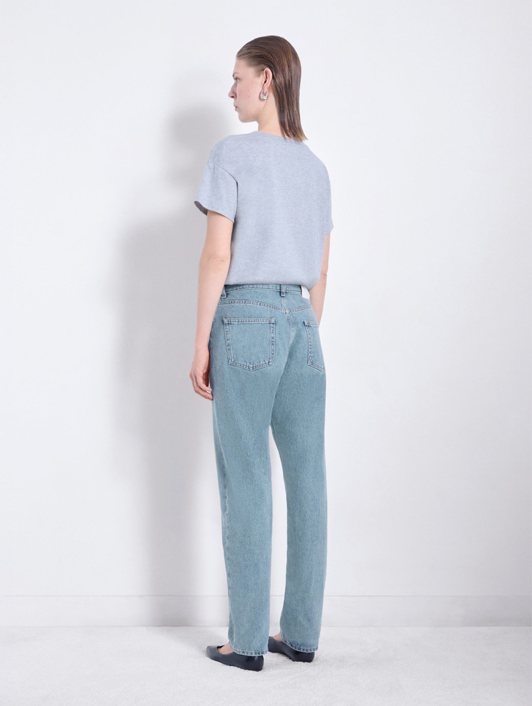 Wular Straight Denim Jeans in Light Blue