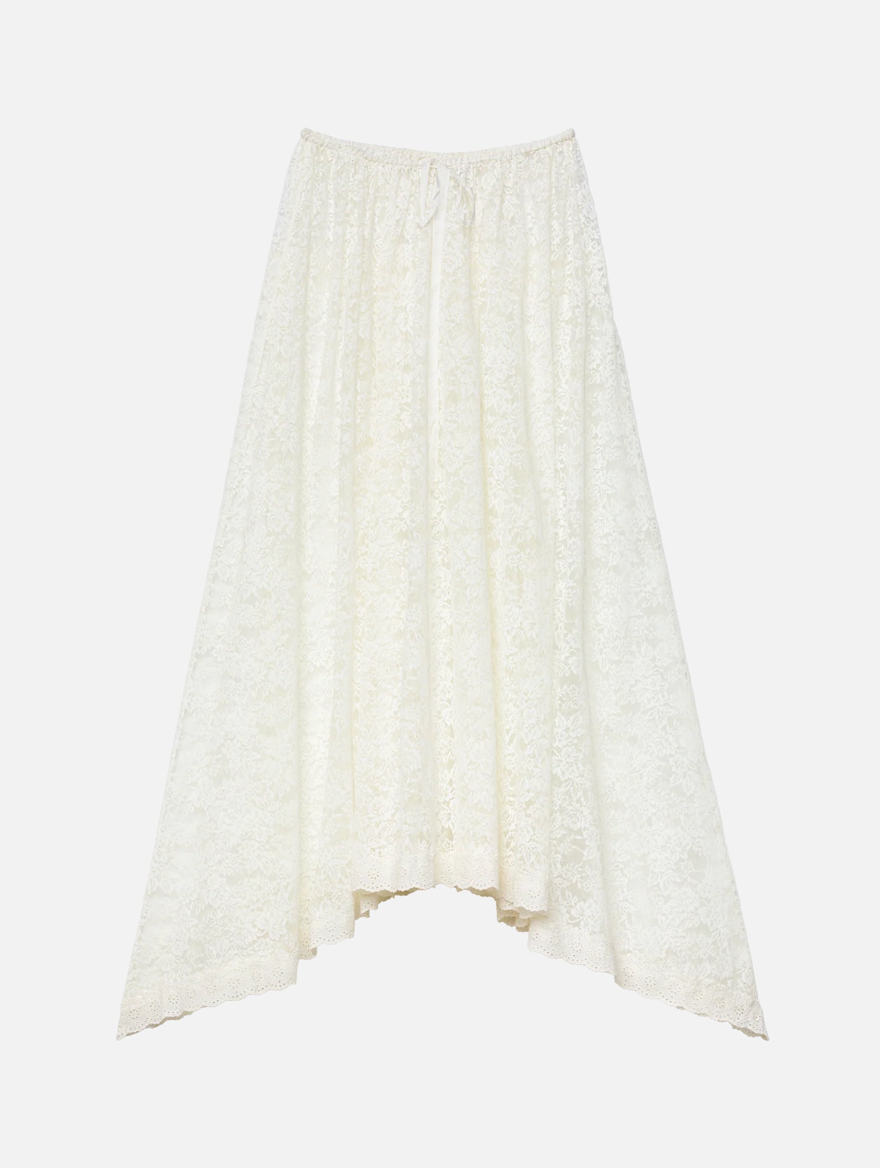 Zinnia Lace Skirt in Salt