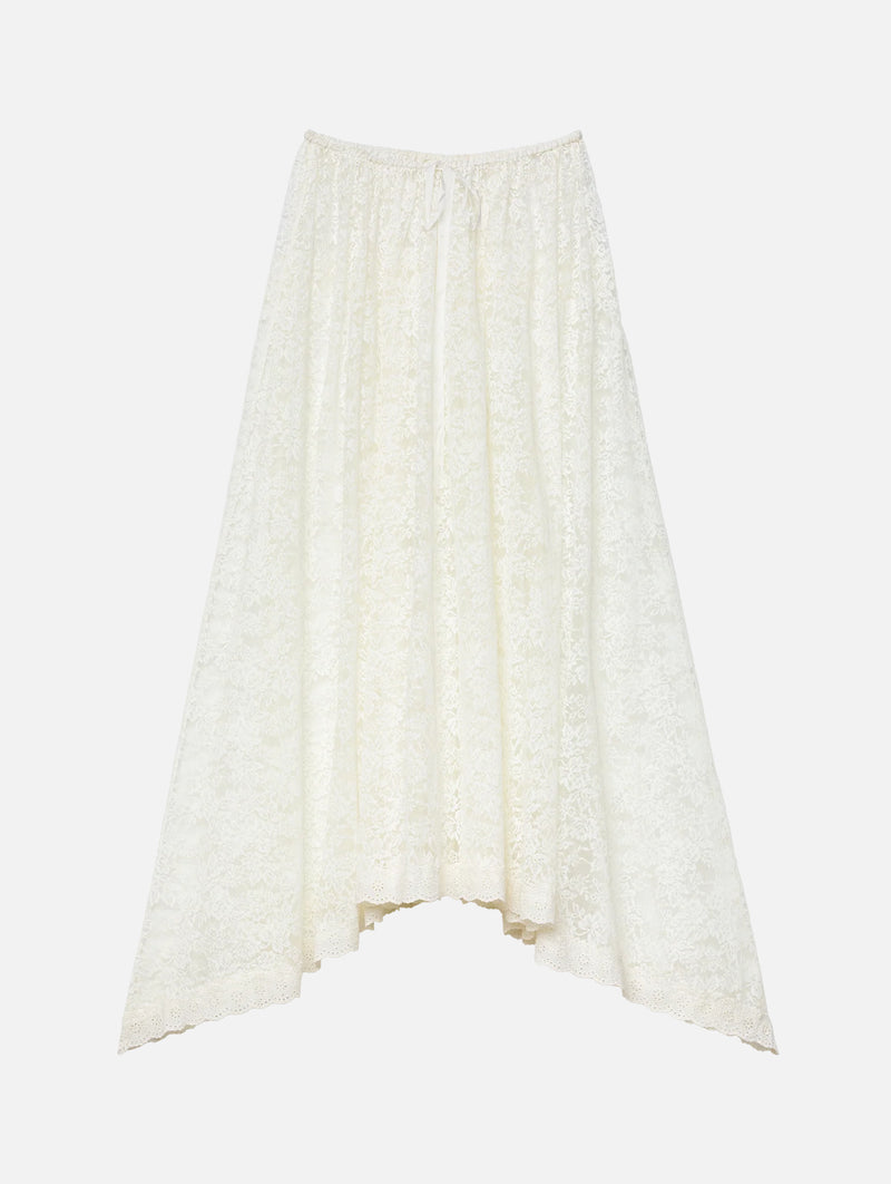 Zinnia Lace Skirt in Salt