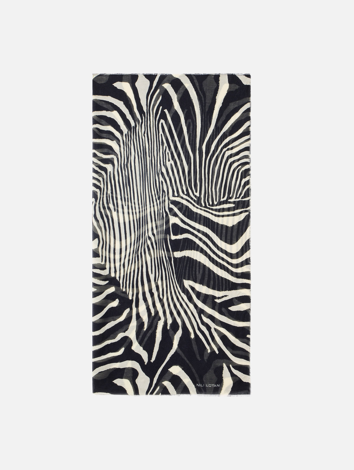 Zebra Cashmere Scarf in Zebra Print