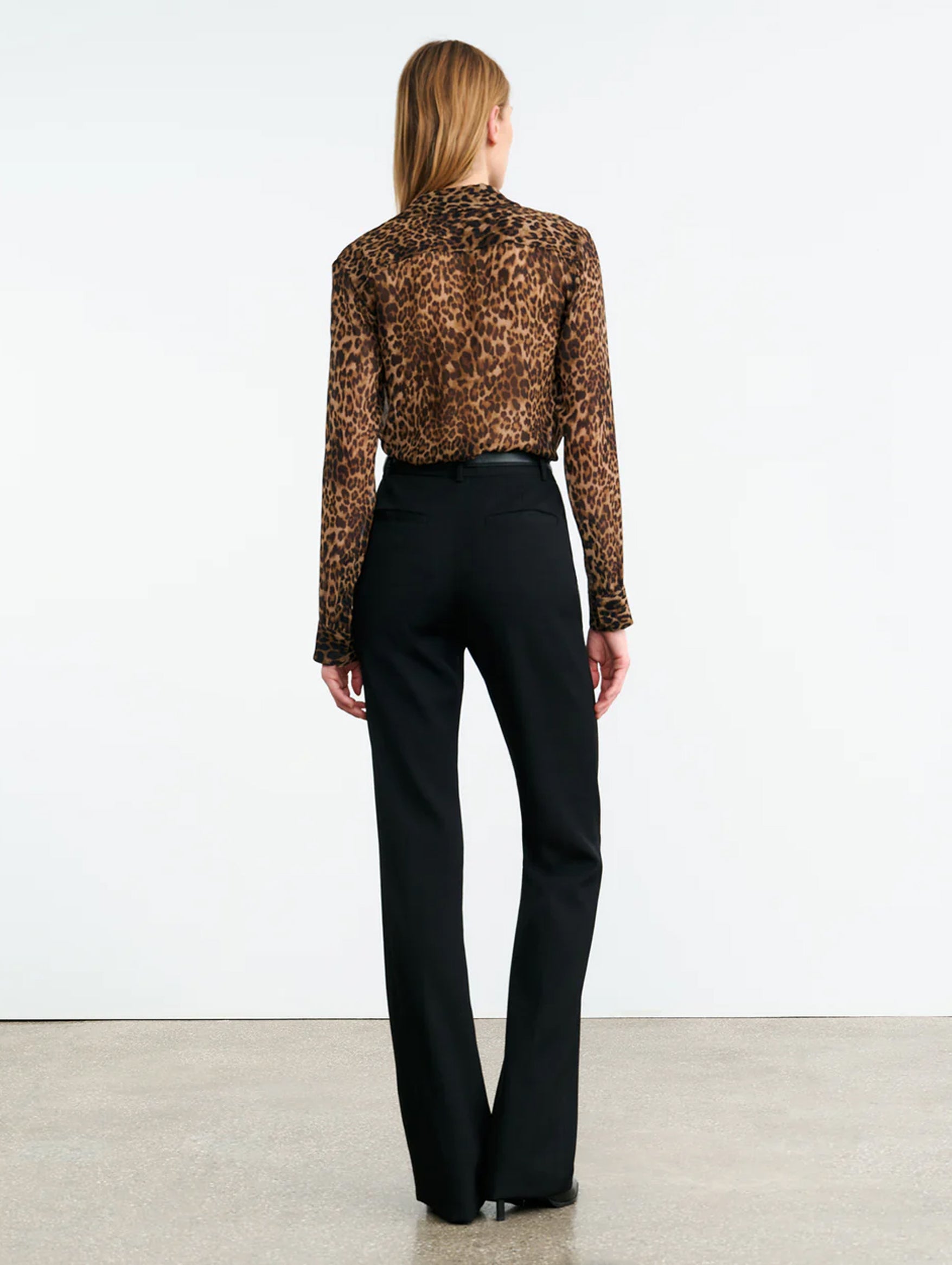 Gaia Slim Shirt in Vintage Leopard