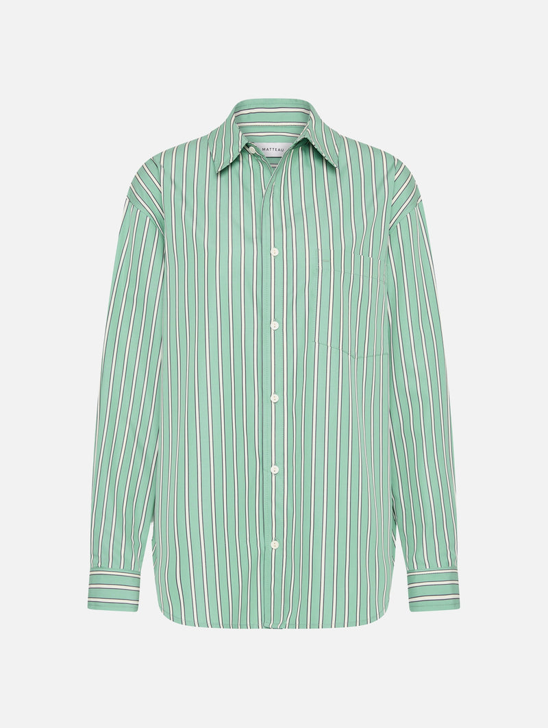 Classic Stripe Shirt in Aegean Stripe