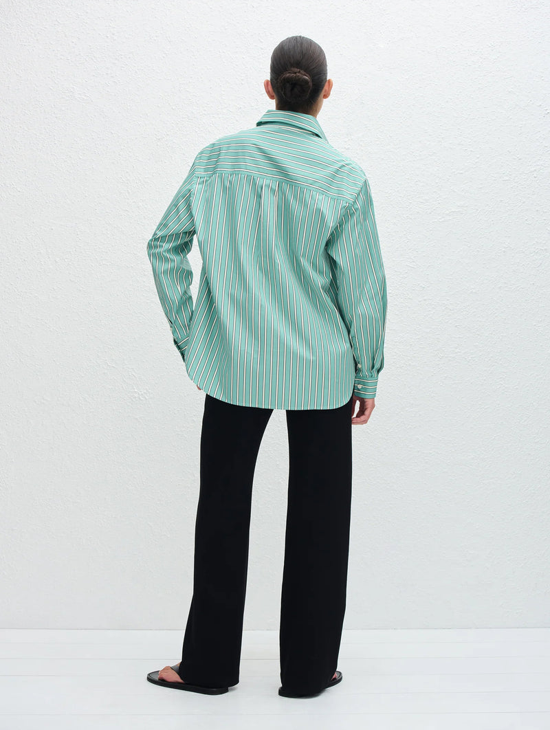 Classic Stripe Shirt in Aegean Stripe