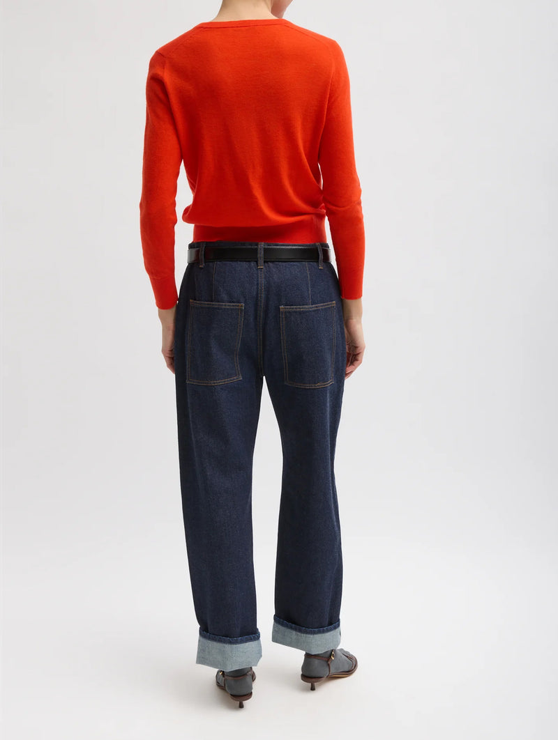Selvage Denim 5 Pocket Alec Jean in Dark Denim