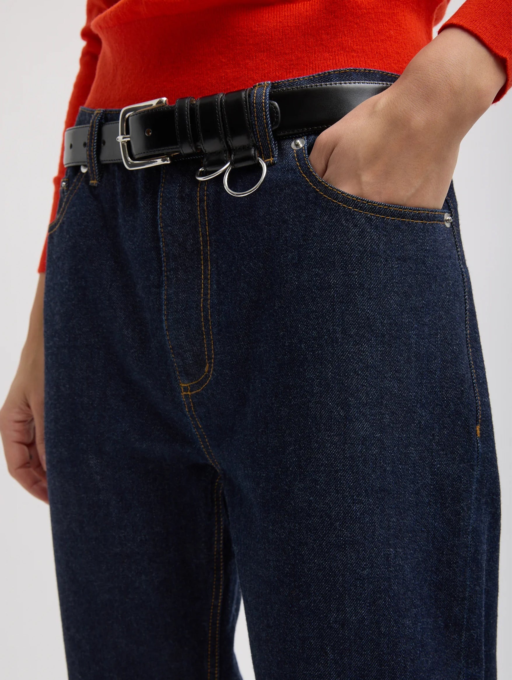 Selvage Denim 5 Pocket Alec Jean in Dark Denim