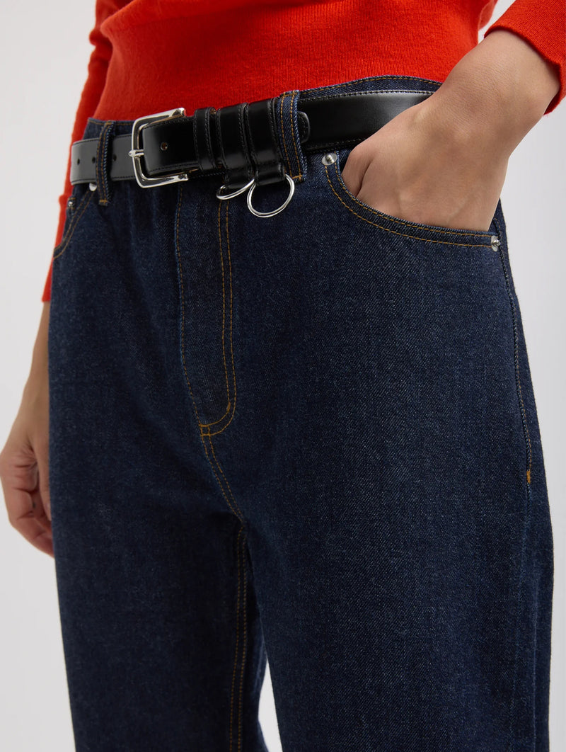 Selvage Denim 5 Pocket Alec Jean in Dark Denim