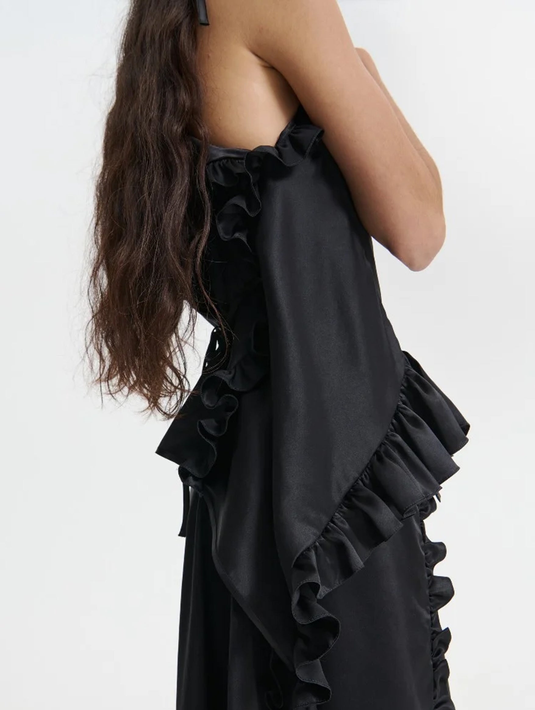 Alessandra Silk Top in Black