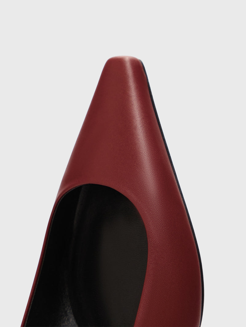 Alice Leather Ballerinas in Burgundy