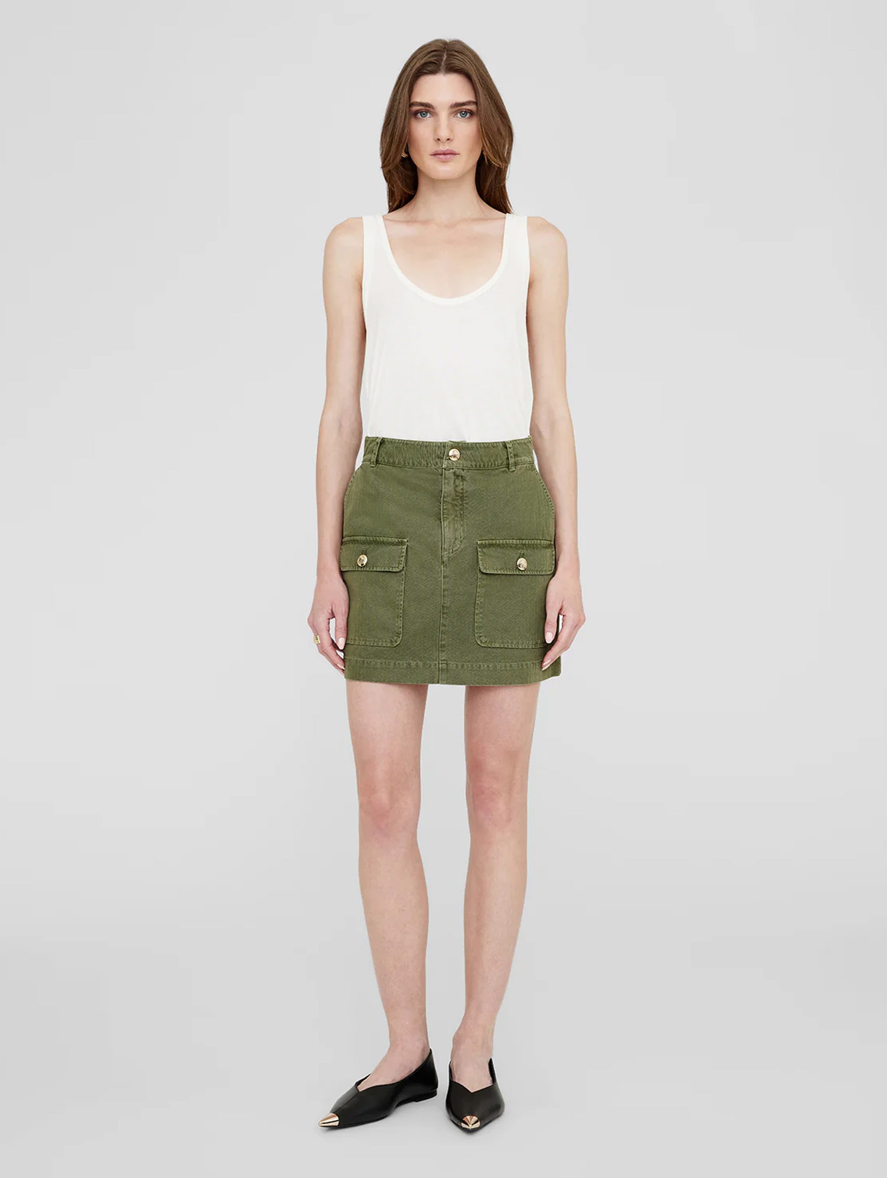 Aliza Skirt in Army Green