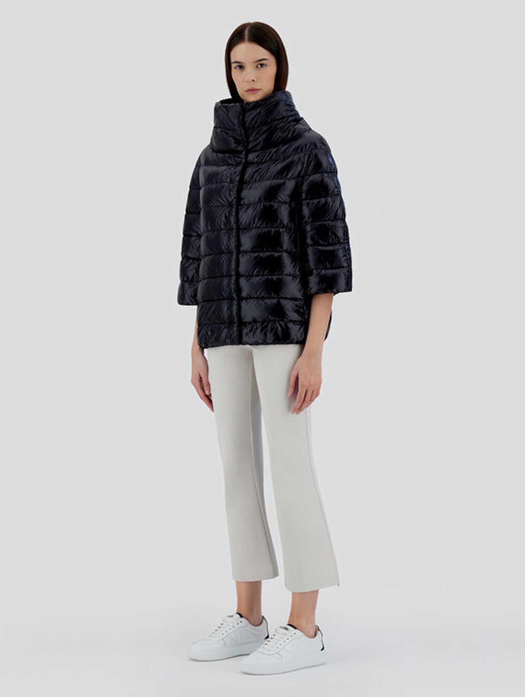 Aminta Ultralight Puffer Jacket in Black
