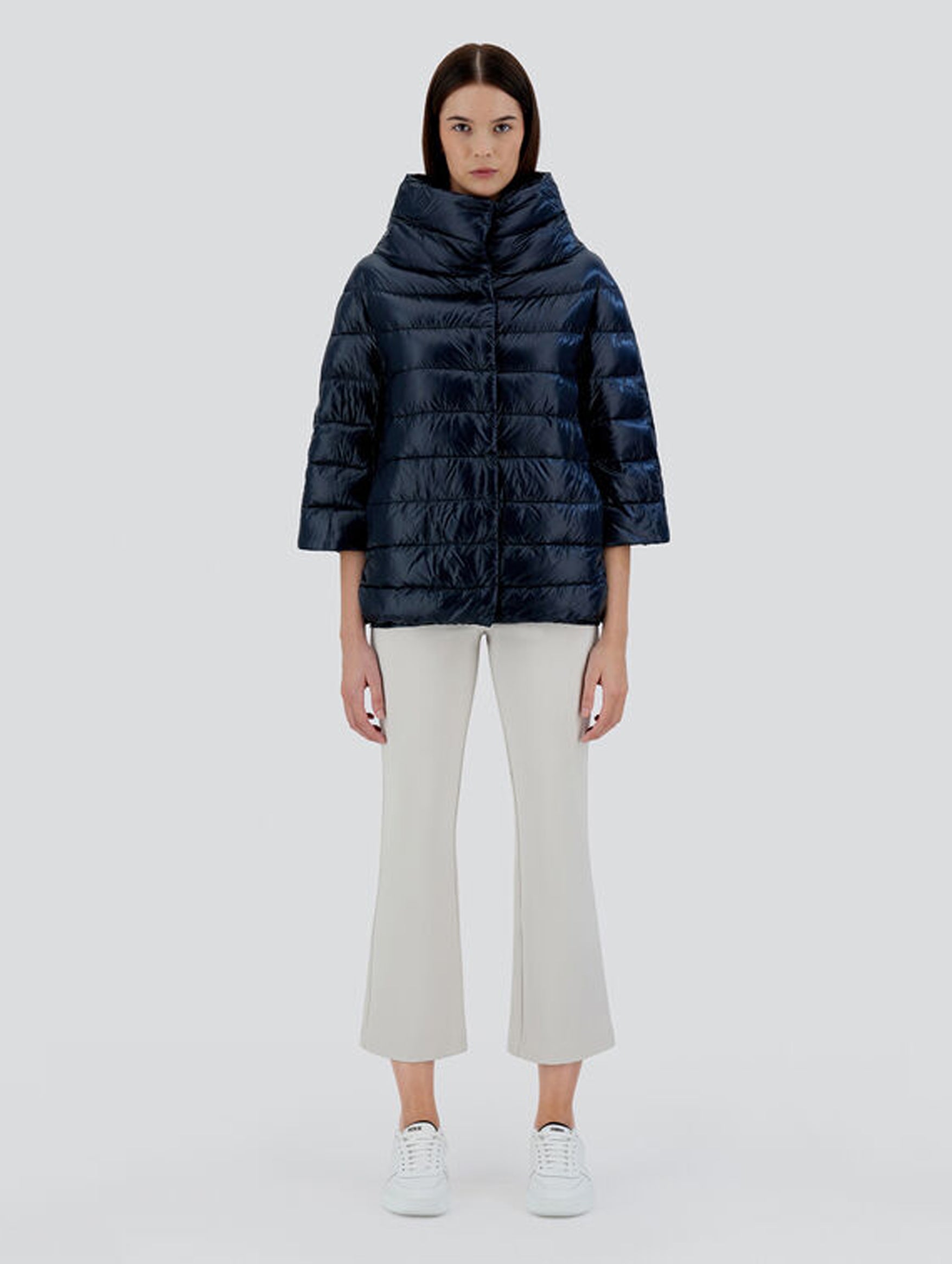 Aminta Ultralight Puffer Jacket in Blue Navy