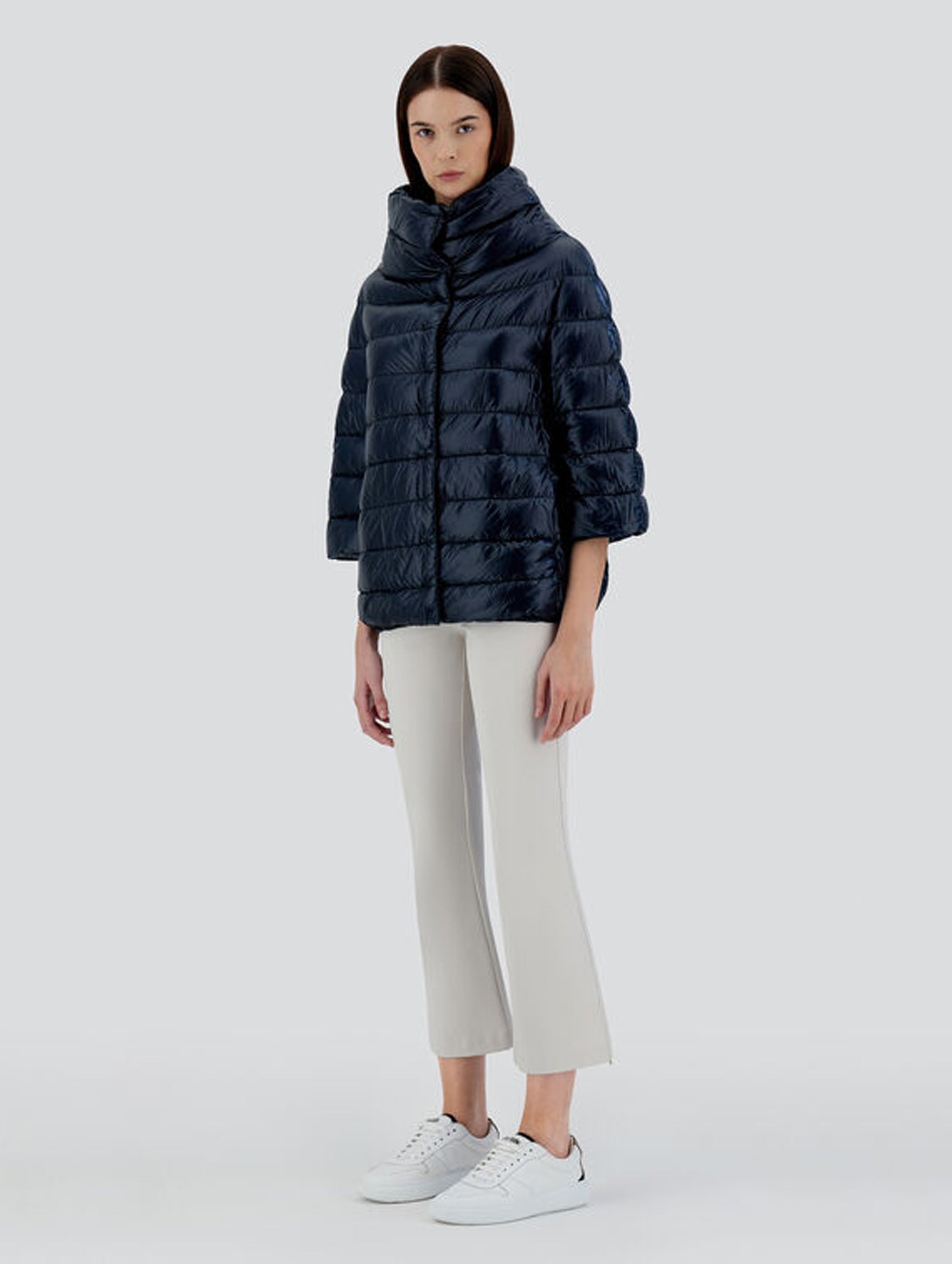 Aminta Ultralight Puffer Jacket in Blue Navy