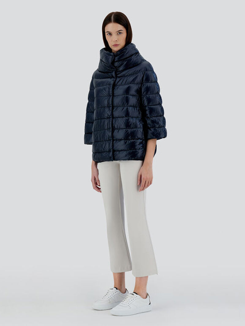 Aminta Ultralight Puffer Jacket in Blue Navy