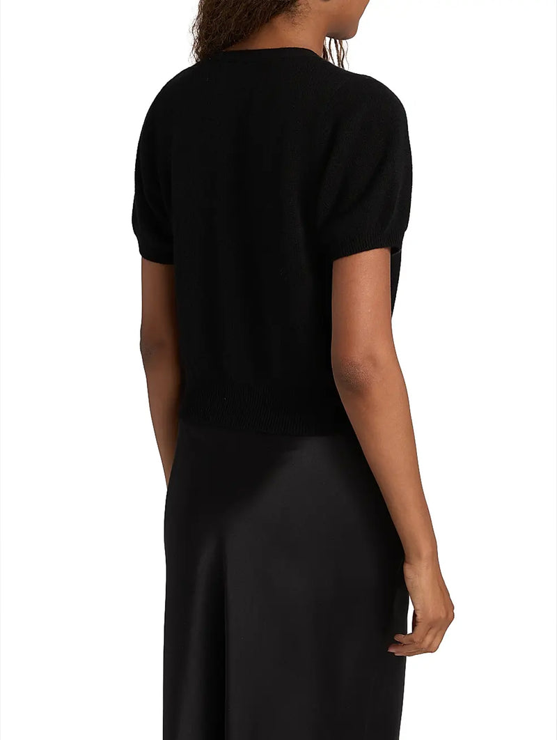 Arella Cashmere Cardigan in Black