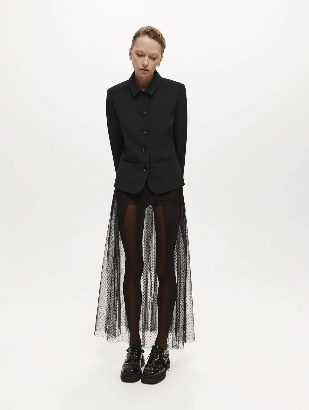 Ava Tulle Skirt in Black