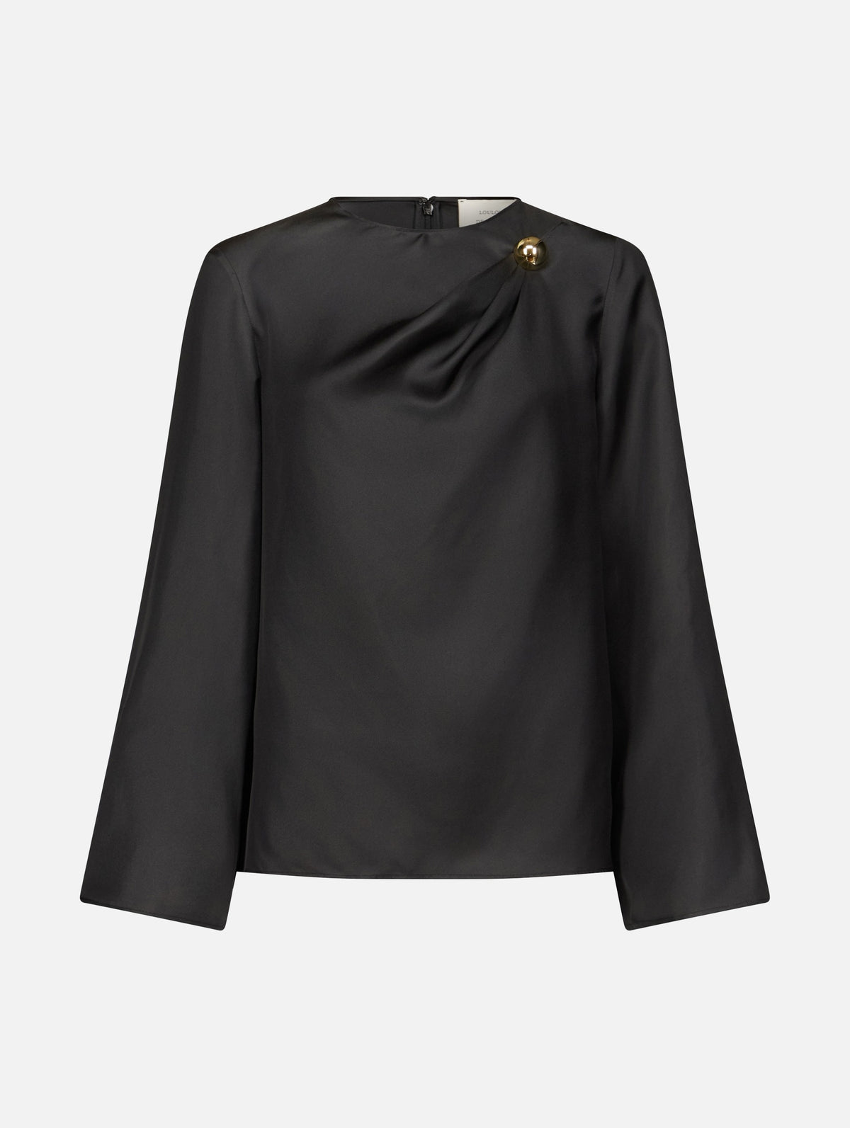 Azae Draped Blouse in Black