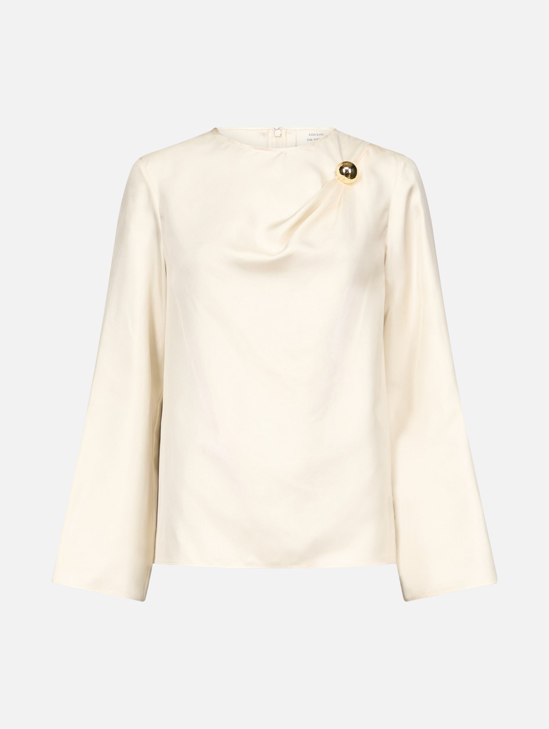 Azae Draped Blouse in Ivory