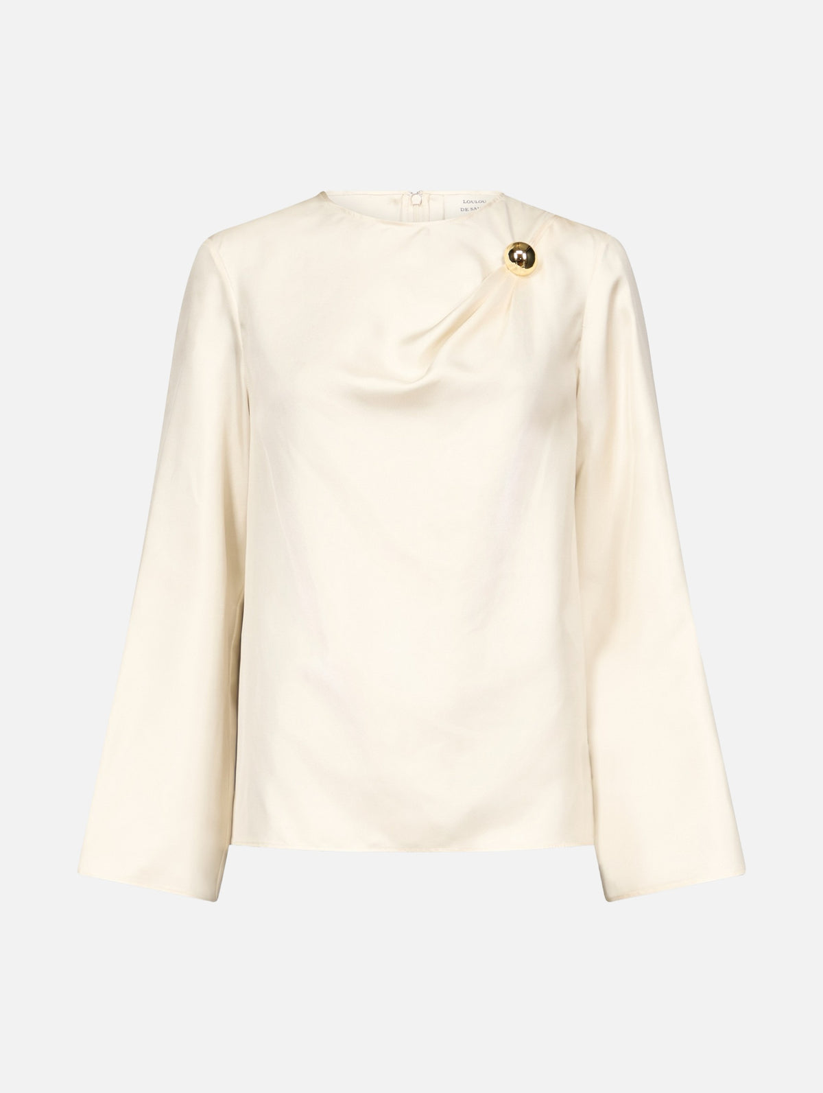 Azae Draped Blouse in Ivory
