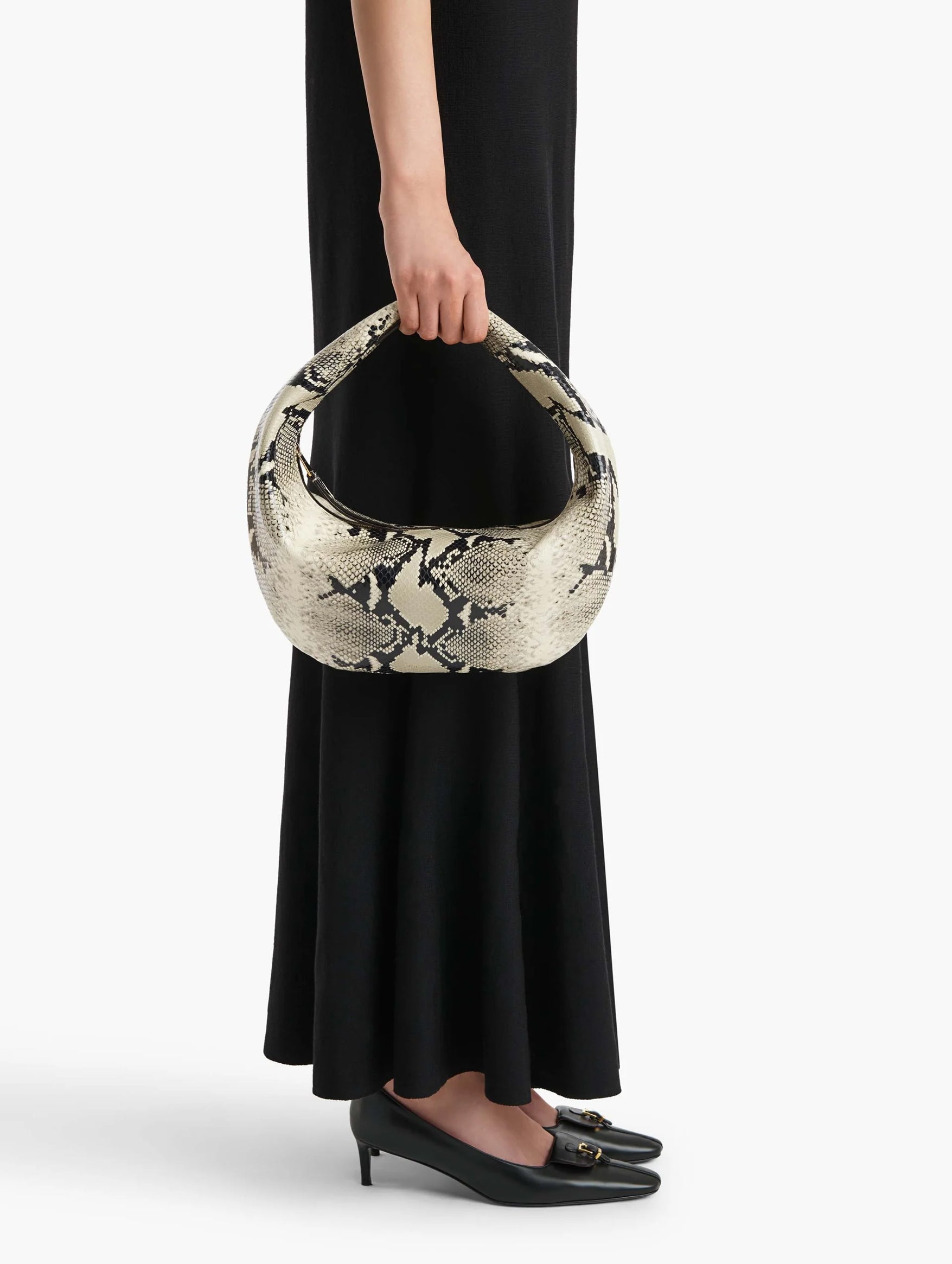 Olivia Hobo Medium in Natural Python