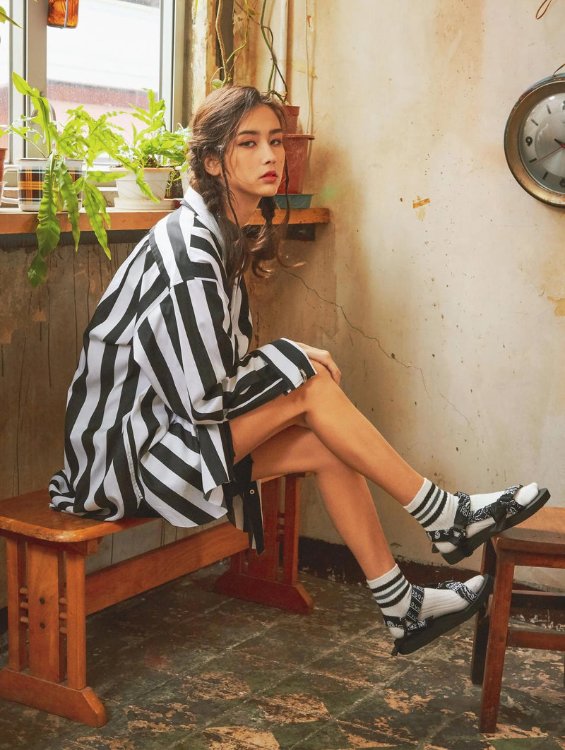 Trekky Sandal in Black Bandana